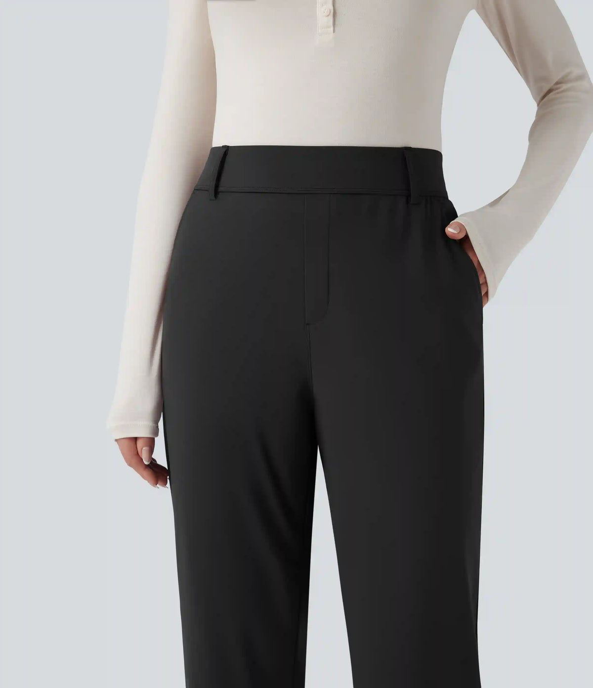 Patitoff™ 2.0 Pet Hair Resistant High Waisted Tapered Casual Pants with Pockets