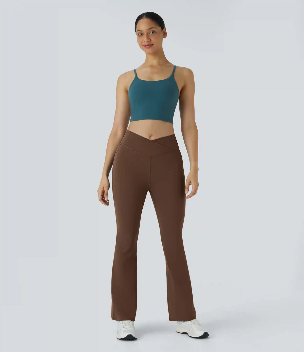 DayStretch High Waisted Crossover Flare Yoga Leggings