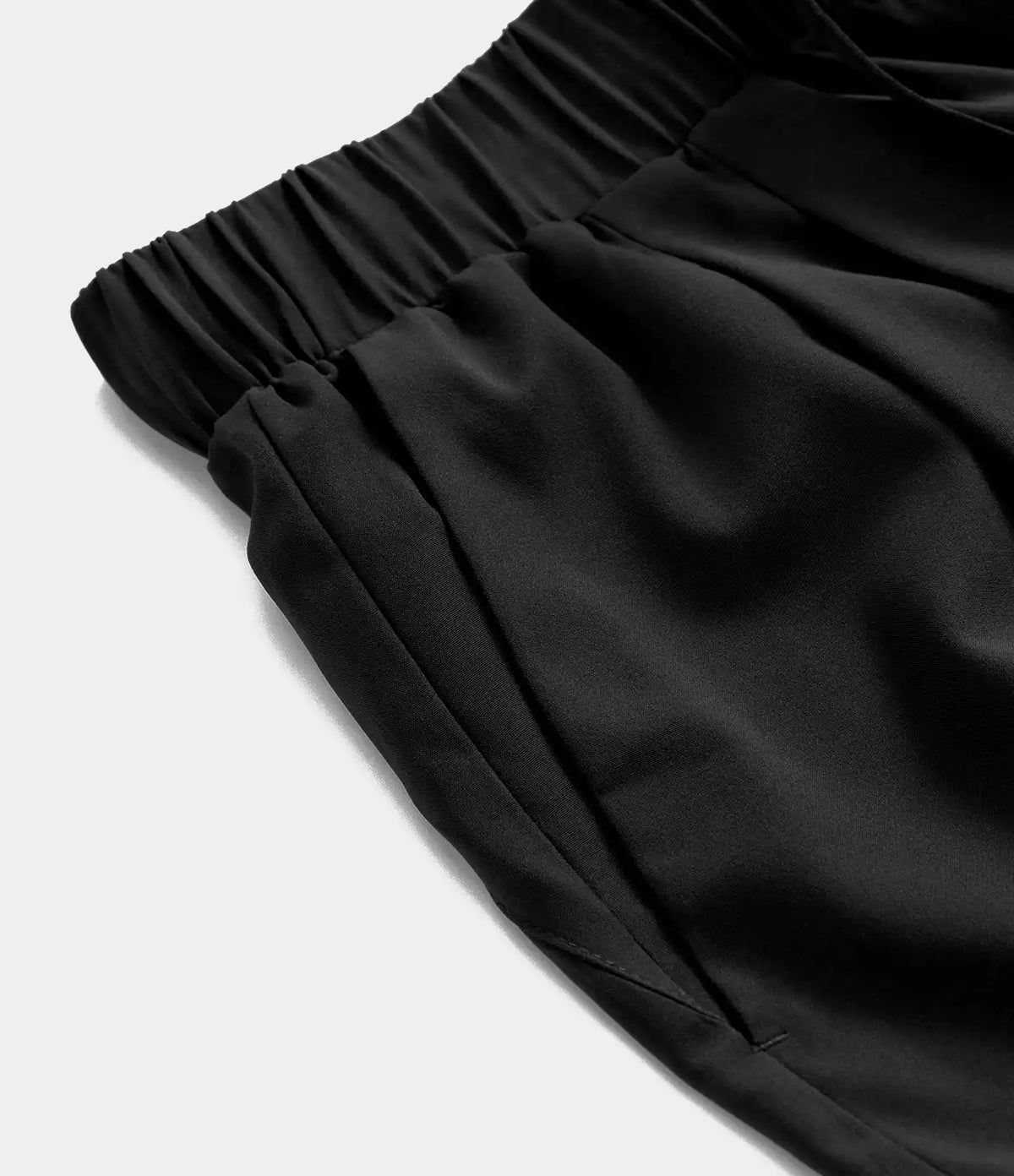 High Waisted Elastic Waistband Drawstring Pleated Yoga Shorts 3" with Pockets