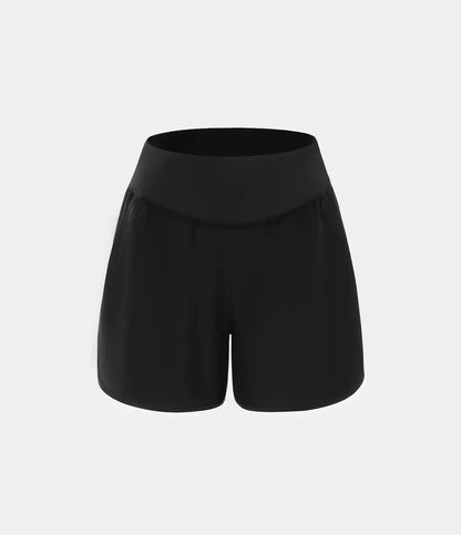 Breezeful™ High Waisted Pocket Quick Dry Casual Shorts 4"